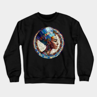 Egyptian Nefertiti -Mosaic Art Crewneck Sweatshirt